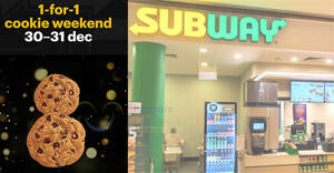 Featured image for (EXPIRED) Subway offering 1-for-1 cookies at S’pore outlets till 31 Dec 2023