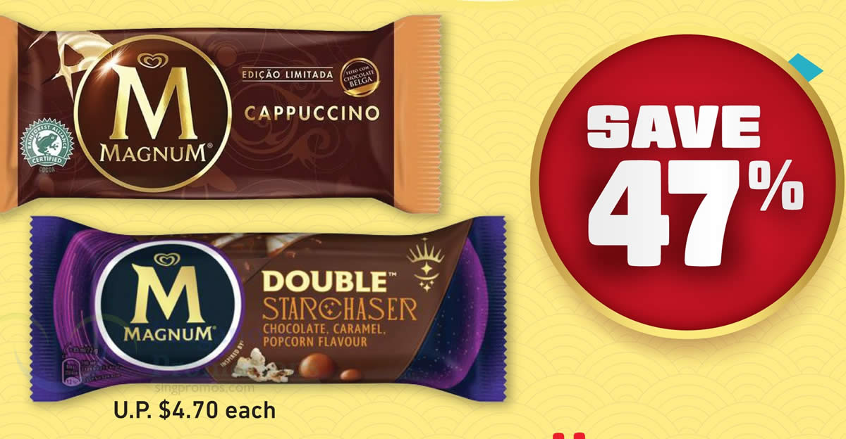 Featured image for Back by popular demand, 7-Eleven S'pore 2-for-$5 (U.P. $9.40) Magnum Starchaser / Cappuccino sticks till 26 Jan