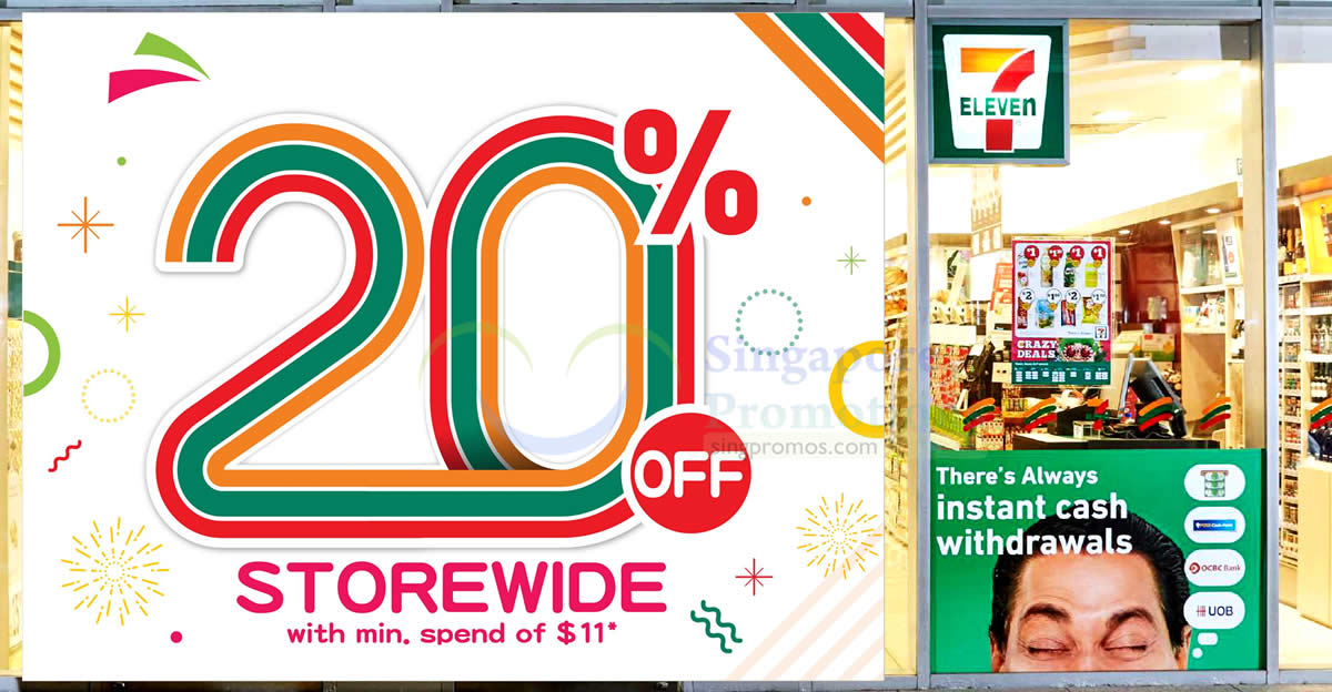 Featured image for 7-Eleven S'pore offers 20% off storewide from 14 - 16 Jan 2024