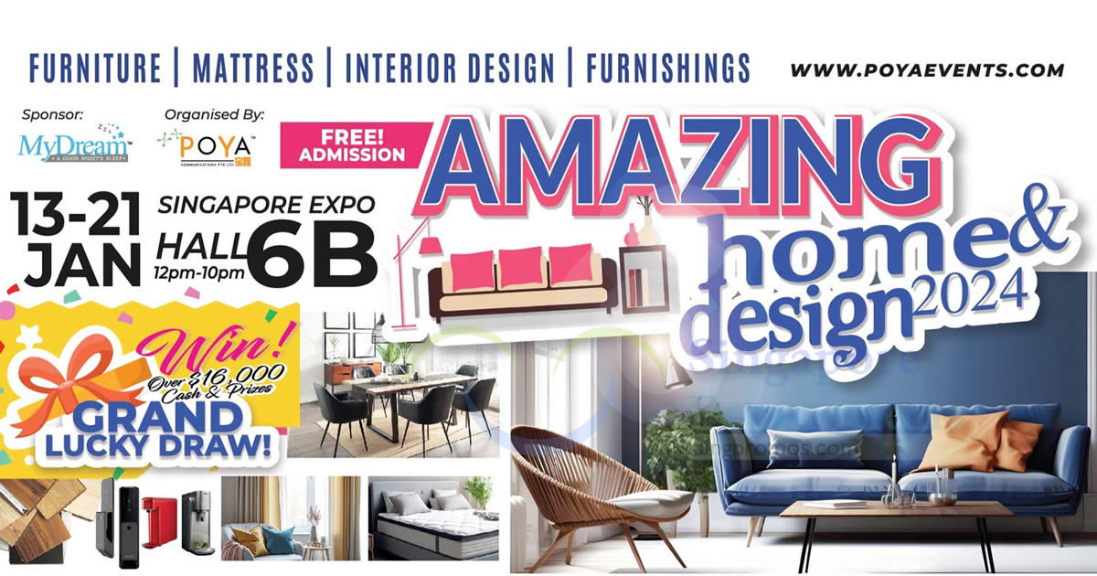Featured image for Amazing Home & Design 2024 interior design and furniture expo from 13 - 21 Jan 2024