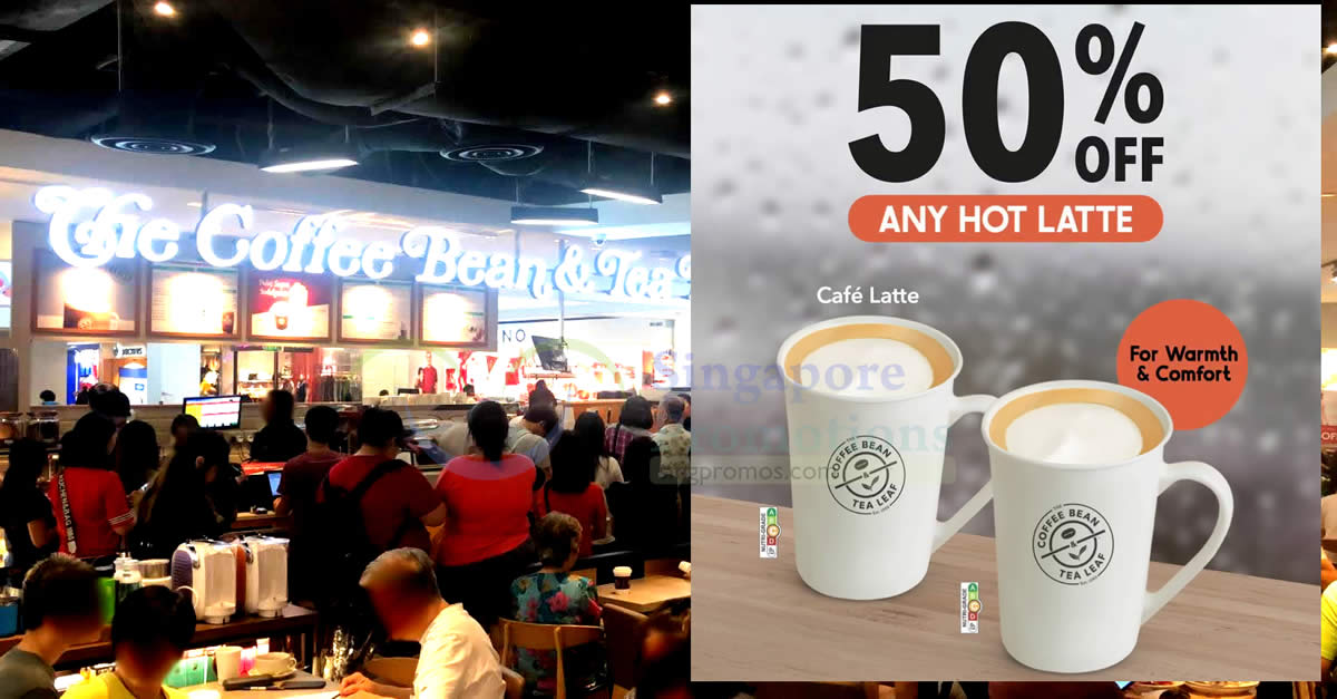 Featured image for Coffee Bean offering 50% off any Hot Lattes at S'pore stores from 7 Jan 2024