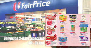 Featured image for (EXPIRED) Fairprice 2-Days specials till 31 Jan has Kinder Bueno, Golden Chef, Pepsi, Milo, Kleenex and more
