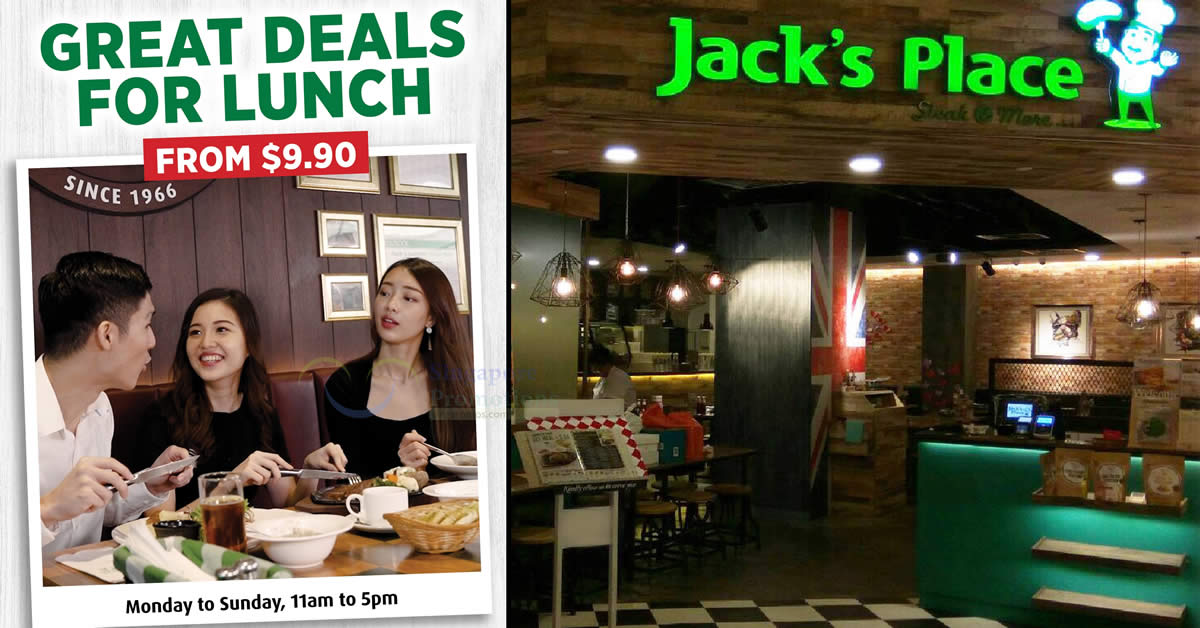 Featured image for Jack's Place offering set lunches from S$9.90 (from 9 Jan 2024, 11am - 5pm daily)