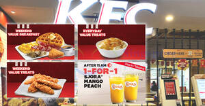 Featured image for KFC S’pore has Waffle & Saute Mushrooms Platter Meal, Crispy Tenders and more weekend deals till 25 Feb 2024