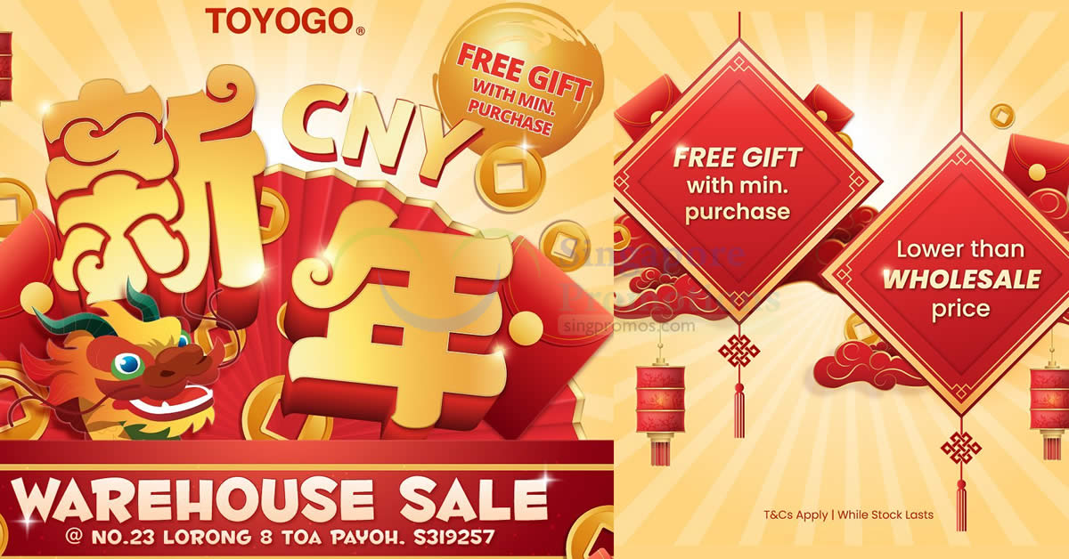 Featured image for Toyogo Warehouse Sale from 20 - 21 Jan and 27 - 28 Jan (weekends)