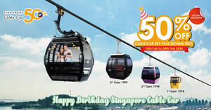 Featured image for (EXPIRED) Singapore Cable Car has 50% off Sky Pass (Round Trip) promo for locals till 24 Feb 2024