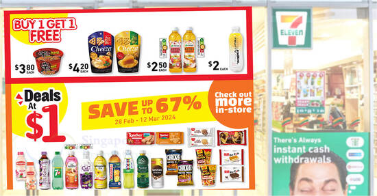7-Eleven S’pore offers up to 67% off with latest $1 deals till 12 Mar, has POKKA, Munchy’s, Loacker and more