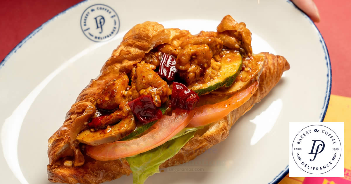 Featured image for Delifrance S'pore offering Chicken Mala Sandwich at S$5.80 (U.P. S$8.80) on 13 and 20 Feb 2024