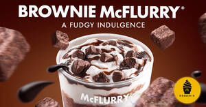 Featured image for McDonald’s S’pore selling new Brownie McFlurry® at Dessert Kiosks from 29 Feb 2024