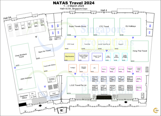 NATAS Travel Fair Floor Map 26 Feb 2024