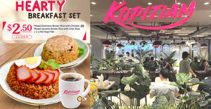 Featured image for Kopitiam Launches Hearty Brown Rice Breakfast Sets priced from S$2 at selected locations till 31 May 2024