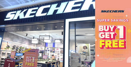 Skechers S’pore Buy 1 Get 1 Free Promotion now on till 5 May 2024