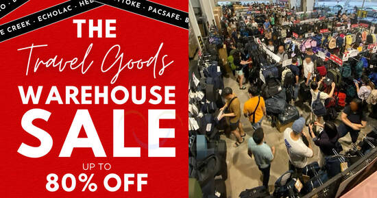 Tai Seng travel goods warehouse sale returns with discounts of up to 80% off...