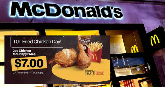 McDonald’s Singapore Has $7 2pc Chicken McCrispy® Meal on Friday, 26 April 2024