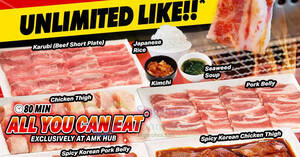 Featured image for Feast on Yakiniku Like’s Unlimited Offer at AMK Hub till 9 May 2024 (Mon – Thur, 1pm – 5pm)