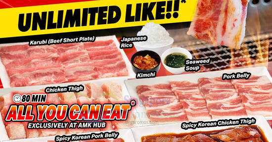 Feast on Yakiniku Like’s Unlimited Offer at AMK Hub till 9 May 2024 (Mon – Thur, 1pm – 5pm)