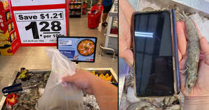 Featured image for FairPrice Xtra Selling Grey XXL Prawns to $1.28/100g till 19 May 2024