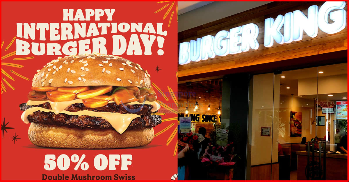 Featured image for Burger King Singapore Has Half-Price Double Mushroom Swiss Burgers on 28 May 2024