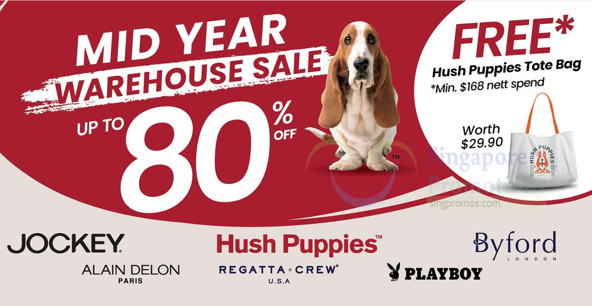 Featured image for Hush Puppies Apparel Up To 80% Off Warehouse Sale from 30 May - 30 June 2024