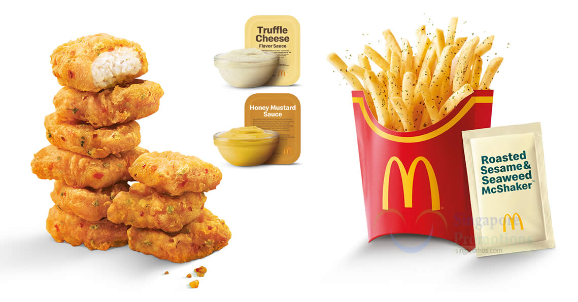 Featured image for McDonald's SG bringing back Spicy McNuggets® and Roasted Sesame & Seaweed McShaker™ Fries from 30 May 2024