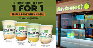 Featured image for Mr Coconut Has 1-for-1 Selected Tea Beverages At 20 Outlets on 21 May 2024