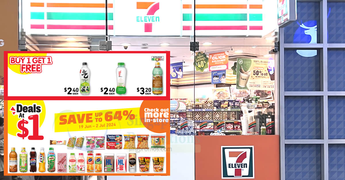 Featured image for 7-Eleven Singapore's Latest $1 Deals till 2 July Has Pokka, Pepsi, Vitasoy, Nutella, Loacker, Maggi And More