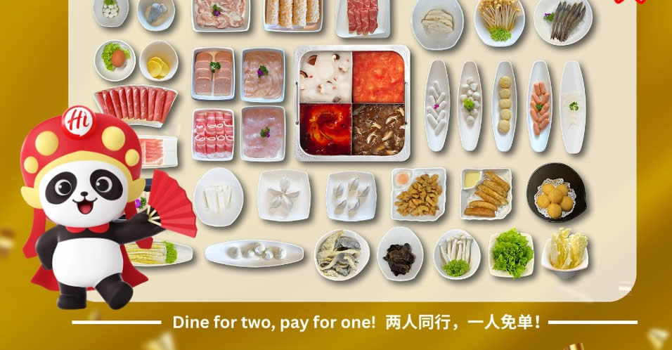 Featured image for Haidilao S'pore has S$69.90 1-for-1 weekday hotpot feast at all outlets (selected timings) from 18 Jun - 15 Jul 2024