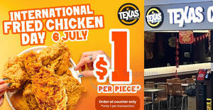 Featured image for (EXPIRED) Texas Chicken S’pore Offering $1 Signature Chicken in Celebration of International Fried Chicken Day on 6 July 2024
