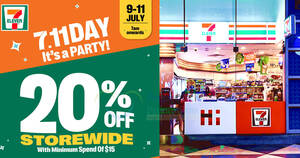 Featured image for 7-Eleven S’pore Celebrates 7.11 Day With 20% off Storewide & More From 9 – 11 July 2024