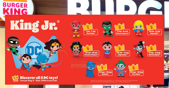 Burger King Singapore Rolls Out New DC Toys With Every King Jr. Meal Till 25 Aug 2024