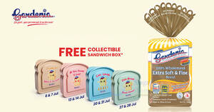 Featured image for Get Free Sandwich Boxes with Gardenia “100% Wholemeal Bread” Purchases Every Weekend Till 28 July 2024