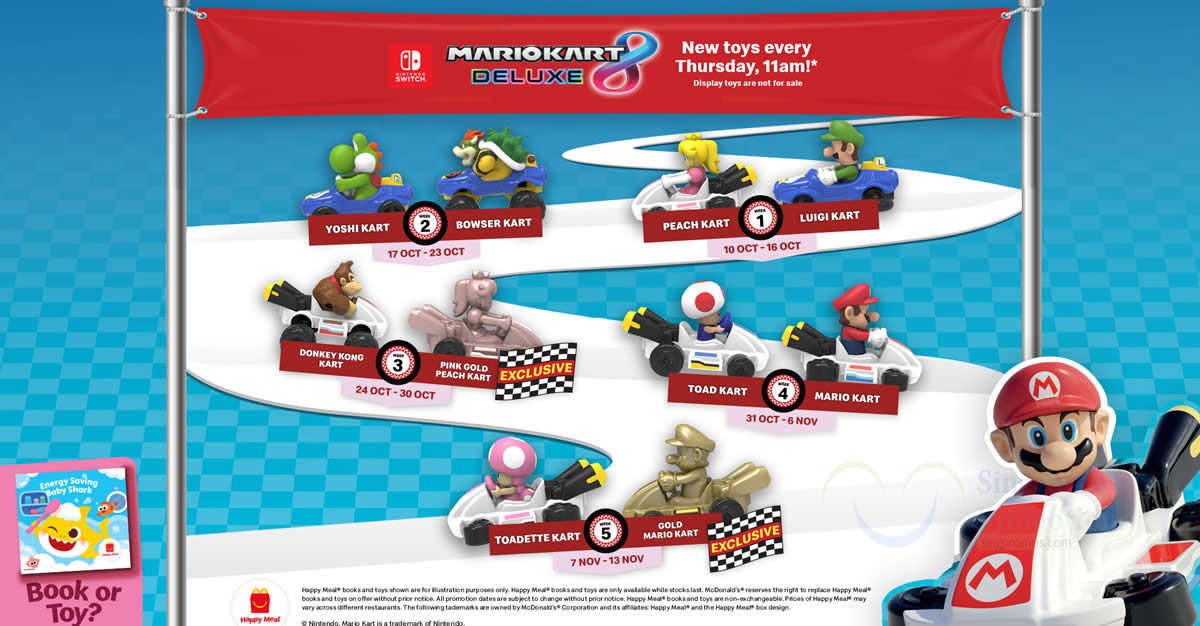 McDonald’s S’pore launches free Mario Kart Deluxe toy with every Happy