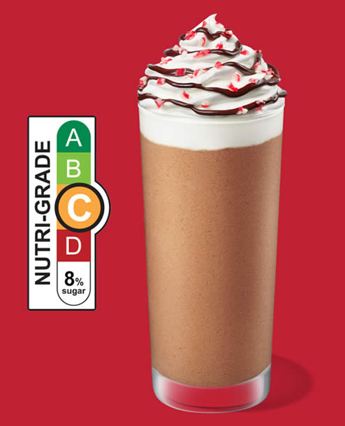 Starbucks 27 Oct 2025 PeppermintMochaFrap Cream Glass Red
