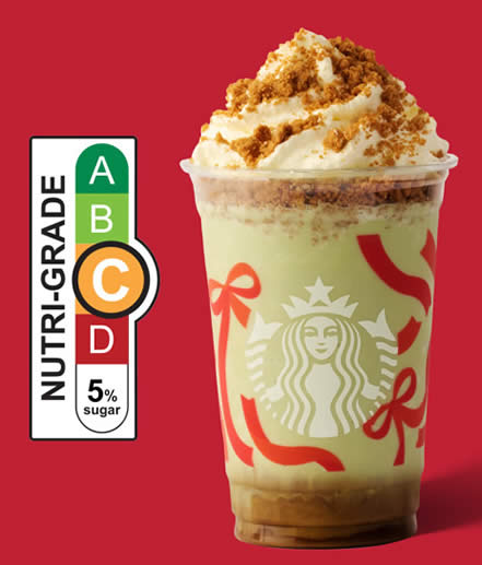 Starbucks singpromos.com 27 Oct 2025 Pistachio Oatmilk Crunch Coffee Frappuccino Red