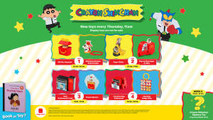 McDonalds Singapore Crayon Shinchan Happy Meal Toys Schedule