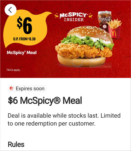 McDonalds Spore 13 Sep 2026