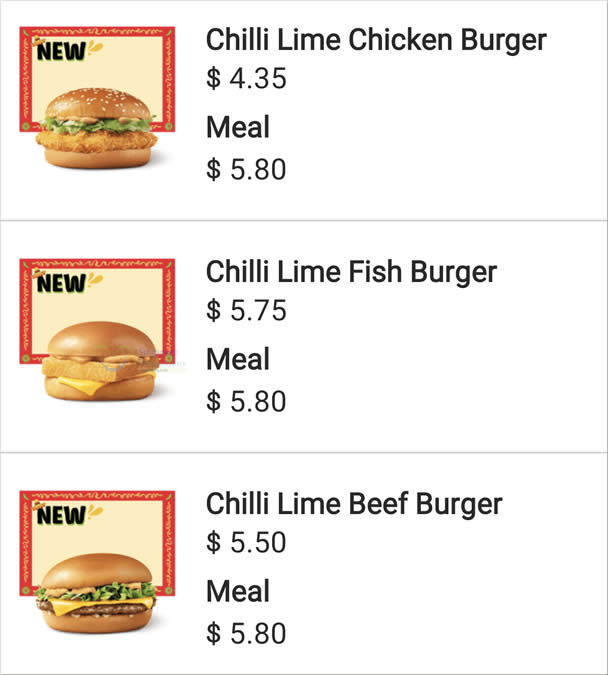 McDonald’s S’pore New Chilli Lime McSaver™ Meals at $5.80 onwards from ...